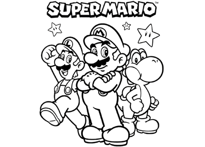 Super Mario Bros coloring pages