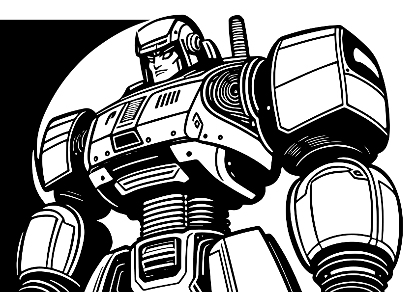 Armored torso of transformers coloring page