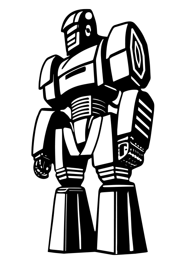 Simple Transformer coloring-page. Easy Transformers to color.