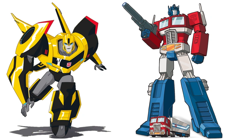 Transformers, Bumblebee and Optimus Prime drawings