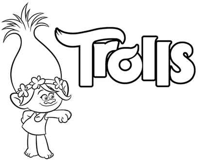 Free printables Trolls coloring pages