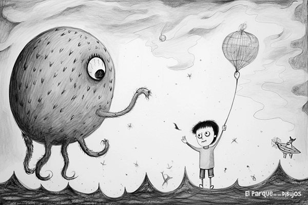 Stories for children, the boy and the big-balloon