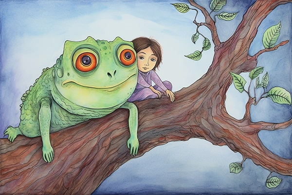 Stories for children, the girl with the frog
