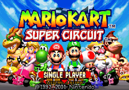 Juego de Game Boy Advance Mario Kart Super Circuit