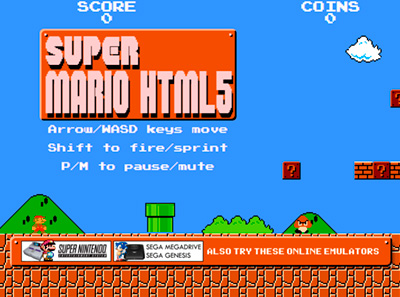 juego de Nintendo Super Mario World en HTML 5