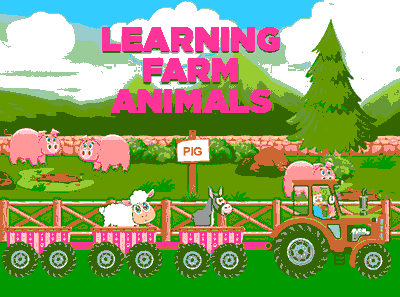 Juego de animales Learning Farm Animals, para aprender el nombre de los animales en inglés