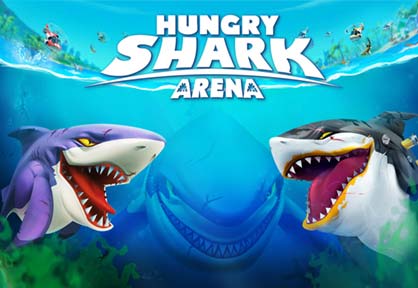 Juego de animales marinos Hungry Shark Arena o tiburón enfadado