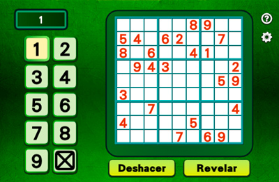 Juego de cálculo Sudoku 