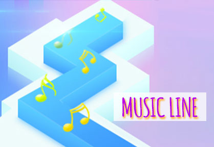 Juego de musica online Music Line con varios niveles musicales