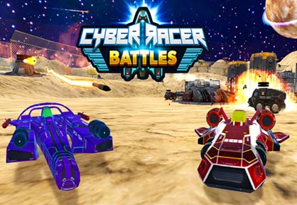 Juego de naves espaciales y carreras de naves Cyber Racer Battles