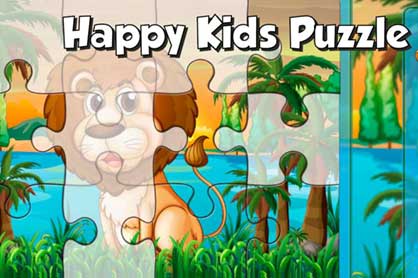 Juego puzzle infantil de animales Happy Kids Puzzle