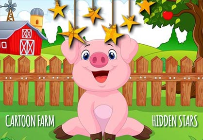 Juegos infantiles encuentra los objetos escondidos en la granja. Cartoon farm hidden