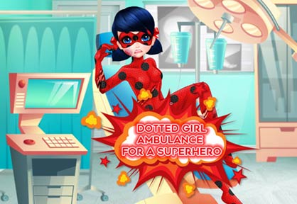 Juegos infantiles de curar las heridas de la super-heroína Dotted-Girl