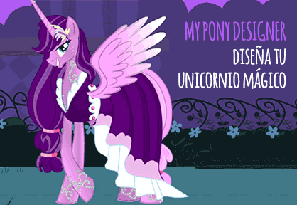Juegos infantiles diseño mi poni unicornio mágico. My pony designer