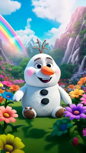 Peluche del personaje Olaf de Frozen.