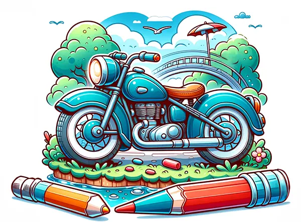 dibujos de motos