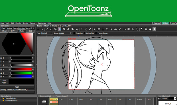 programa de animación 2D OpenToonz